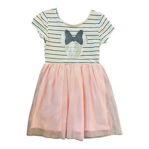 Disney Minnie girls dress jumping beans Size 5 pink, white and gray. tulle skirt